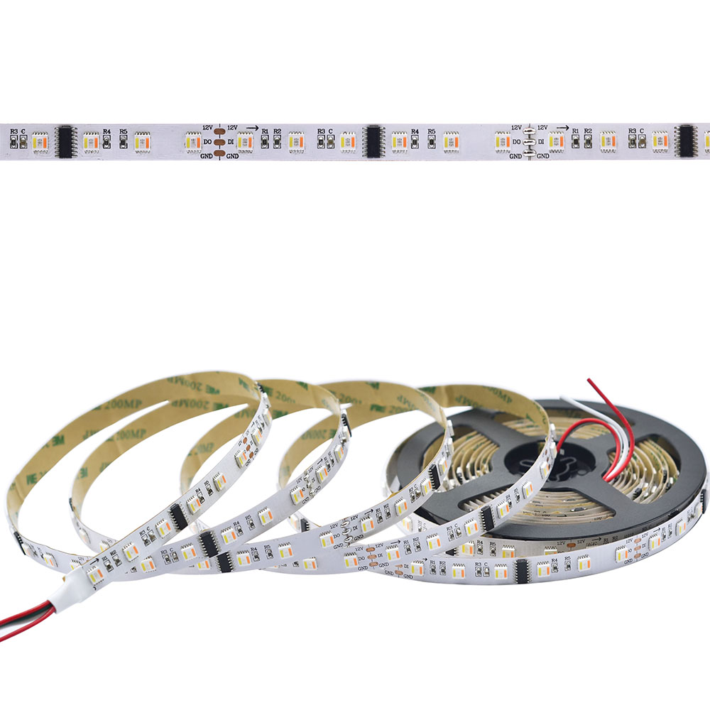 TM1812 DC12V RGB+CCT 5IN1- RGBWW Series Flexible Addressable LED Strip Lights, Programmable Pixel Full Color Chasing, 300LEDs 16.4ft Per Reel By Sale (Replacement by TM1936-RGBCCT-60X10 LED strip light)